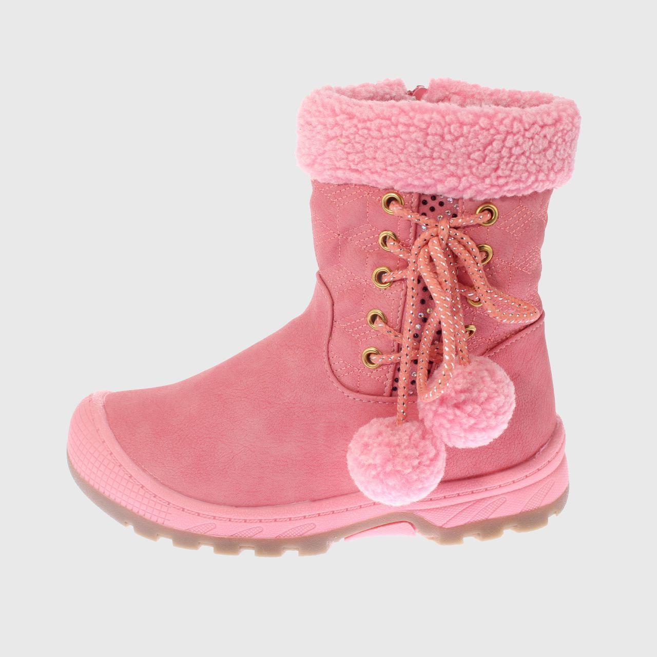 Bota Pom Pom Rosado Vía Franca Niña-1