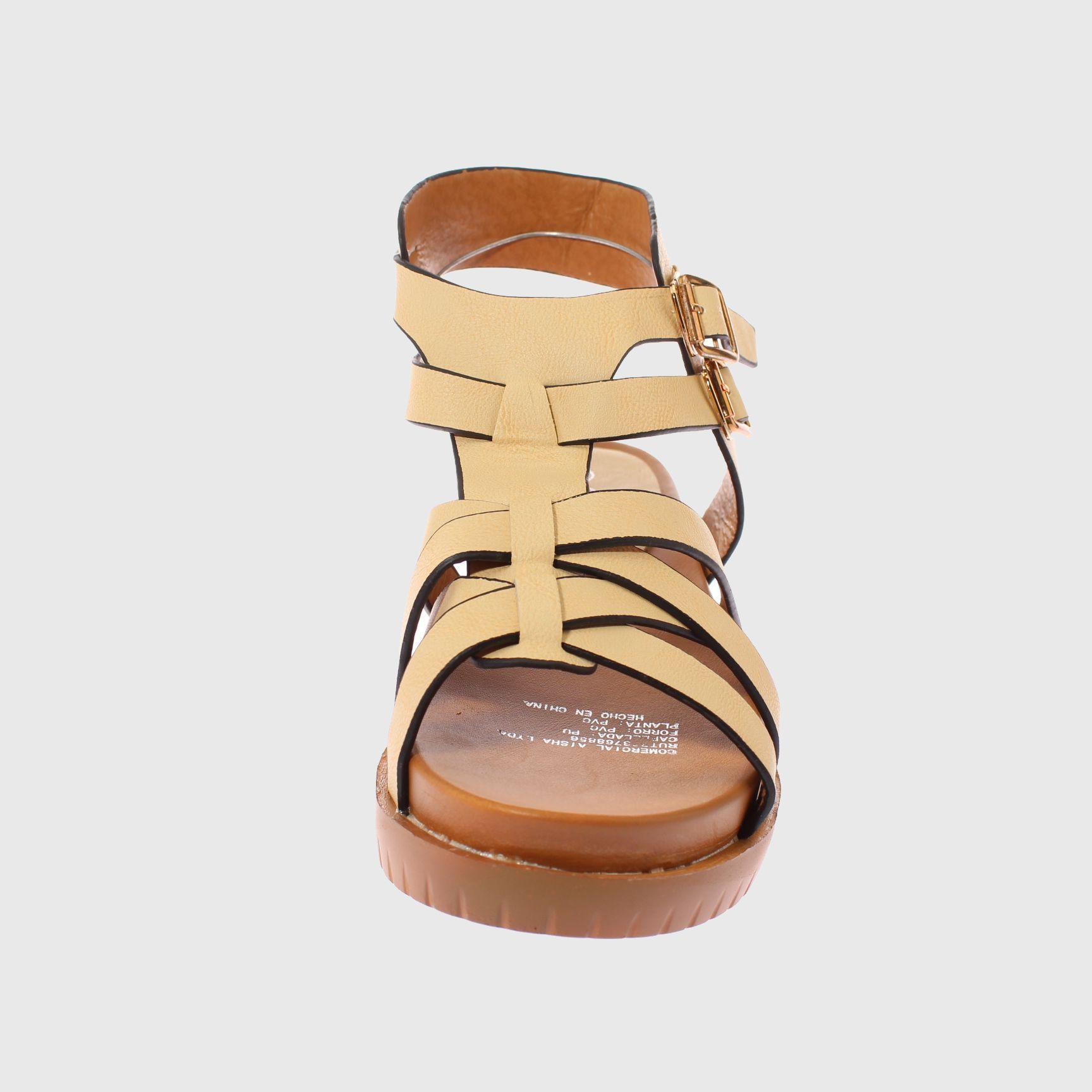Sandalia Beige Vía Franca Mujer-2