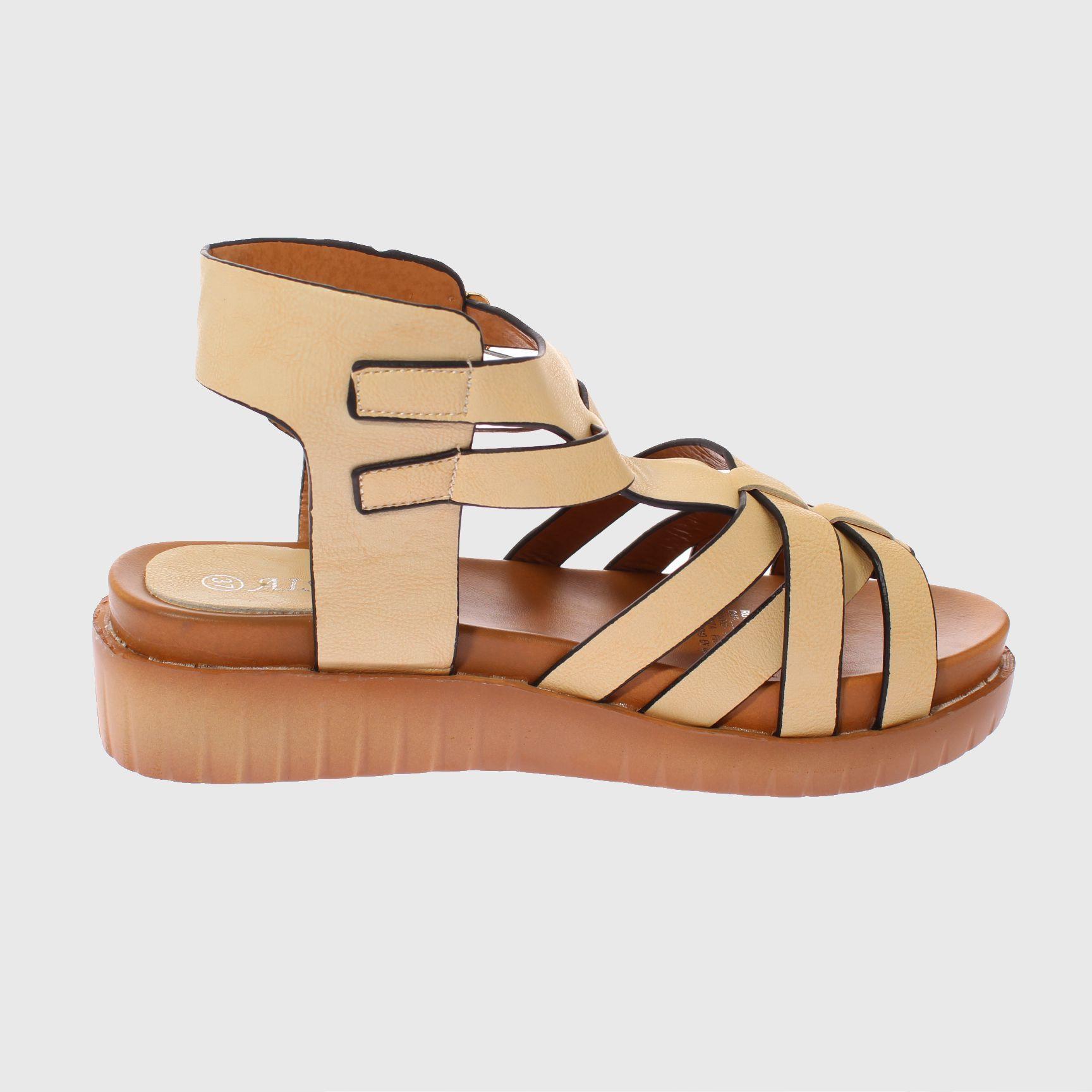 Sandalia Beige Vía Franca Mujer-3