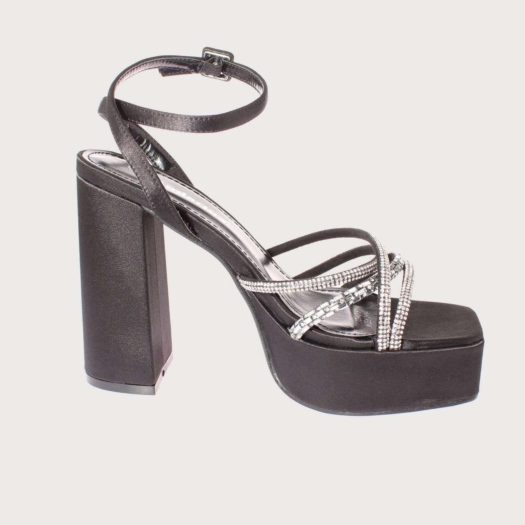 Sandalia Plataforma Negro Vía Franca Mujer Art: 57294Q9BLACK-1