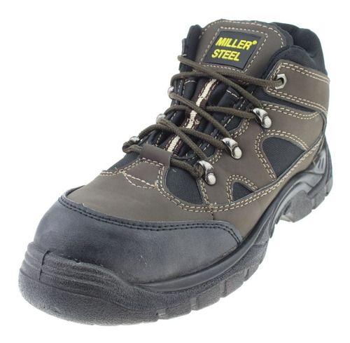 Botin Seguridad Para Hombre Color Café-0