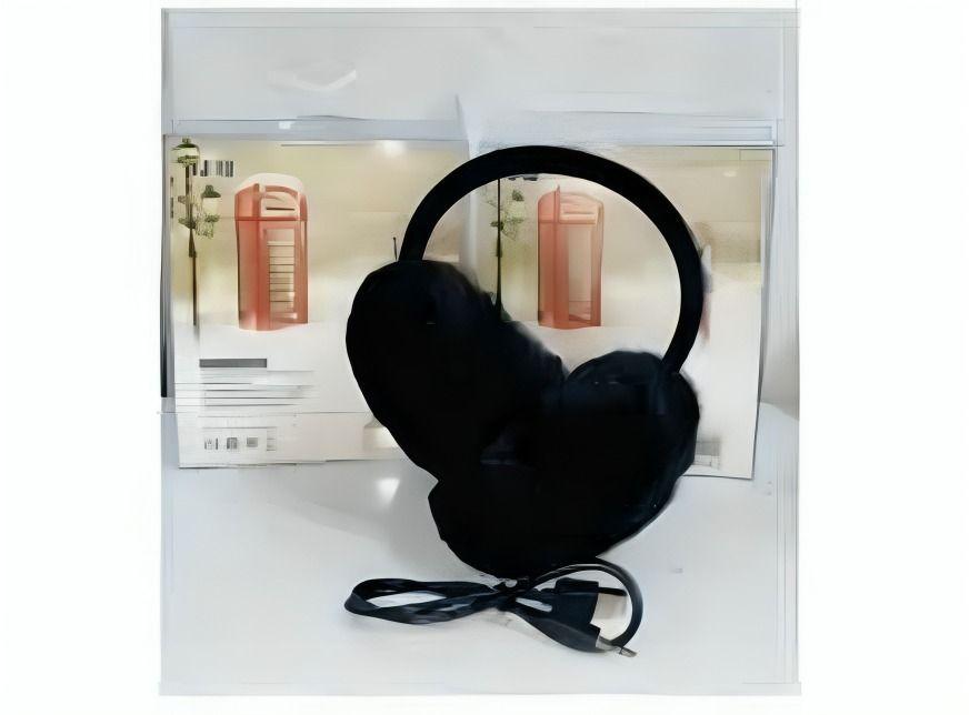 AUDIFONO DIADEMA CON OREJERAS FELPA - NEGRO-2