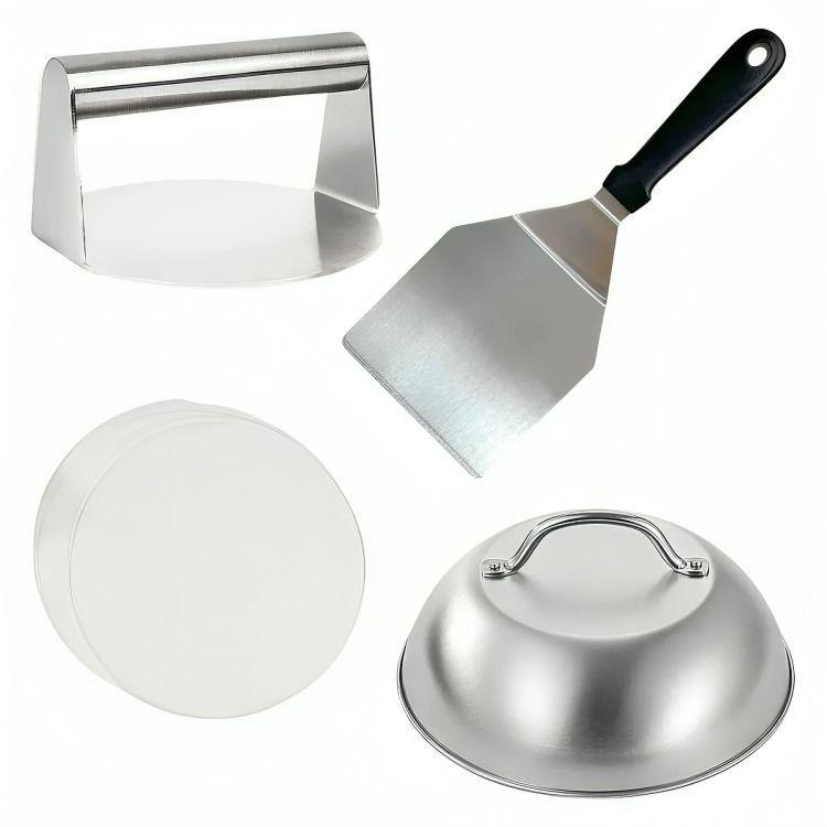 Kit De Prensa De Hamburguesas De Acero Inoxidable-0
