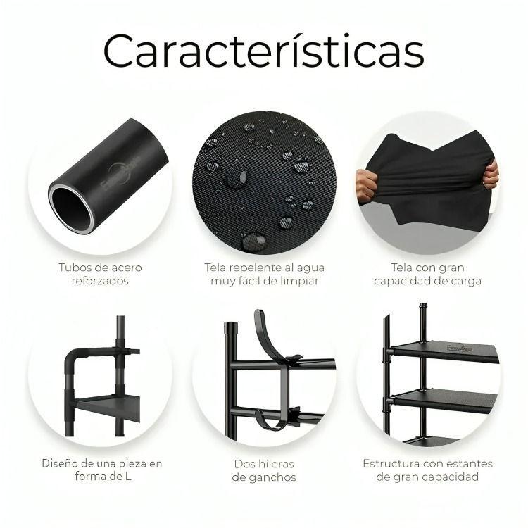 Organizador 2 En 1 De Ropa Perchero Y Zapatero 5 Niveles-5