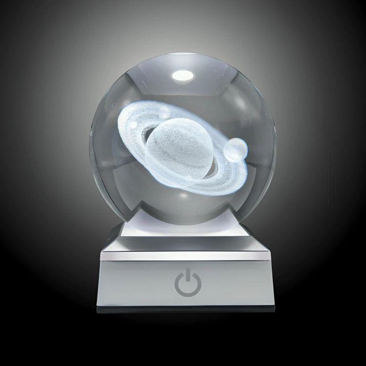 Bola de Cristal LED RGB Diseños 3D Multicolor Saturno-2