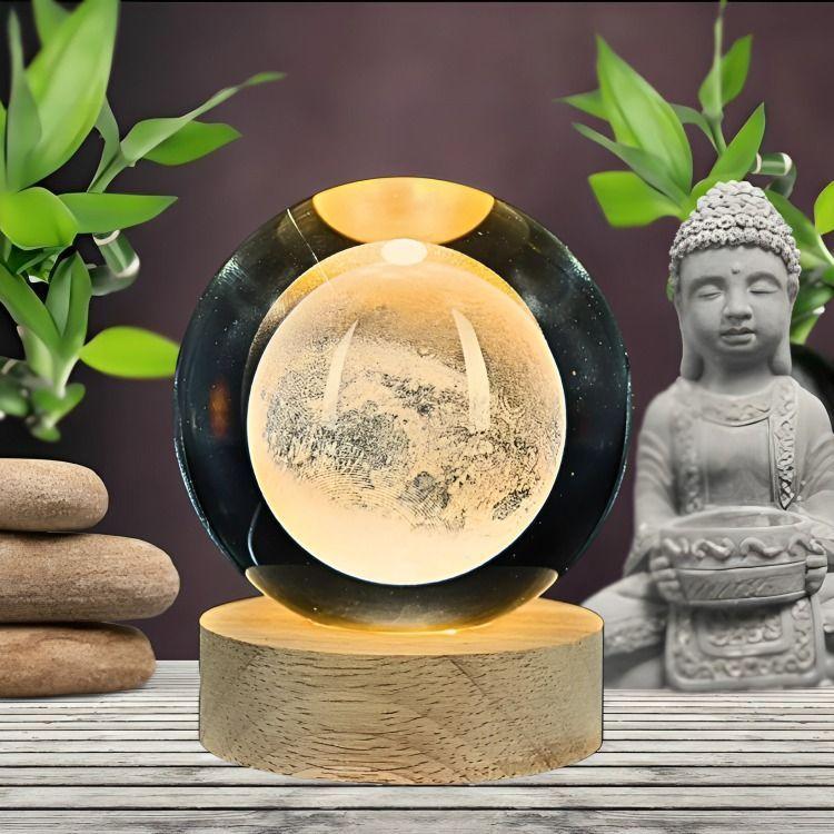 Lampara Bola De Cristal LED Luna-2