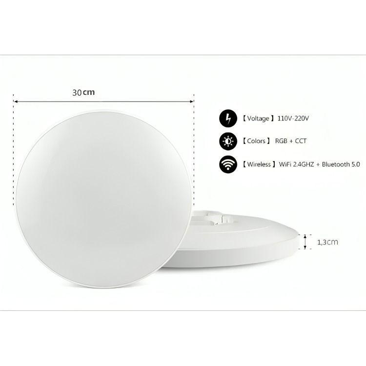 Lámpara Plafon Led Rgbwc 24w Sobrepuesto-2