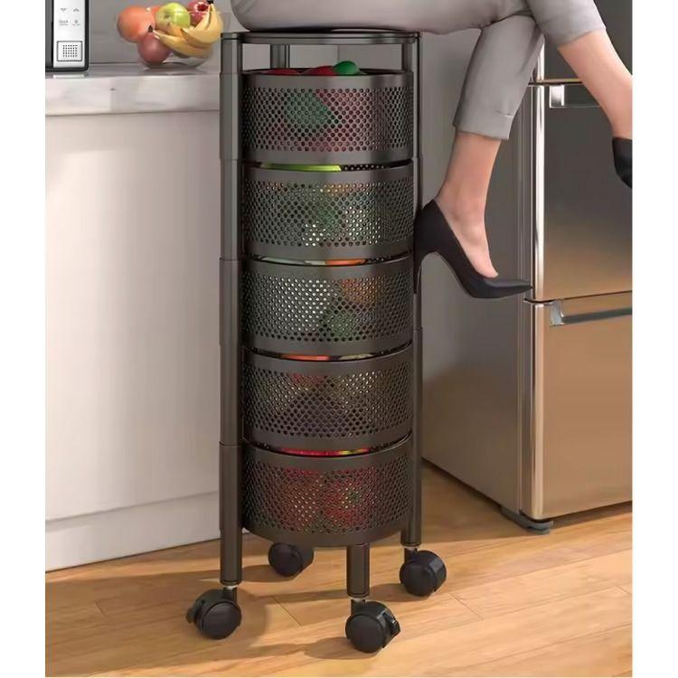Carrito Plegable de Metal Cocina de 3 niveles-2