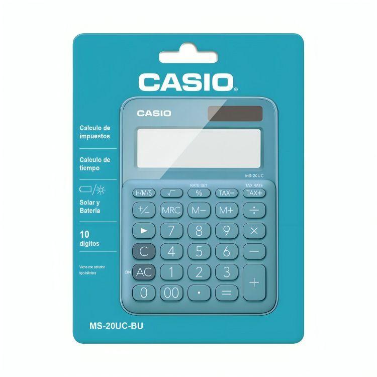 Calculadora CASIO tipo mini escritorio MS-20UC  Verde-0
