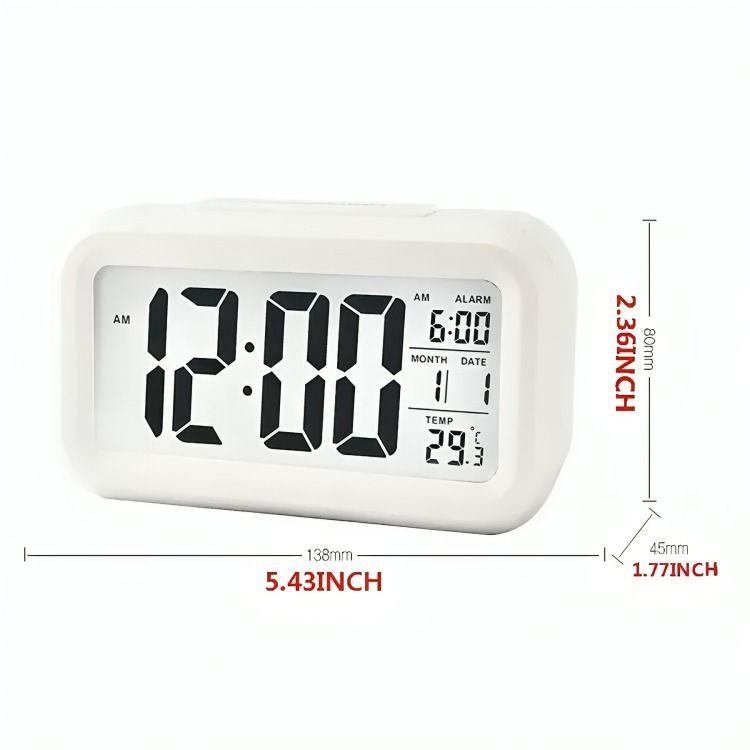 Reloj Despertador Pantalla Led Feha Temperatura Alarma-3