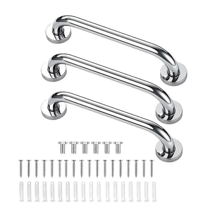 Pack X3 Manillas Agarraderas Barra Seguridad Baño Ducha-0