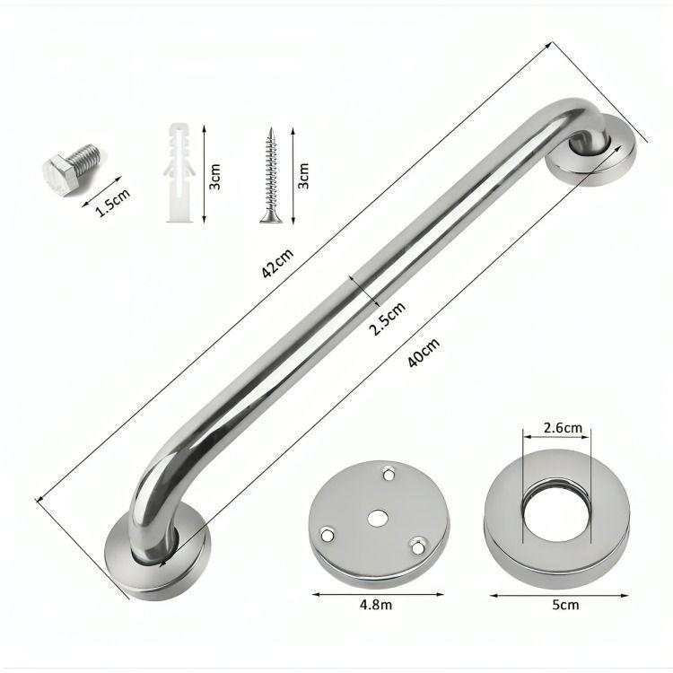 Pack X3 Manillas Agarraderas Barra Seguridad Baño Ducha-3