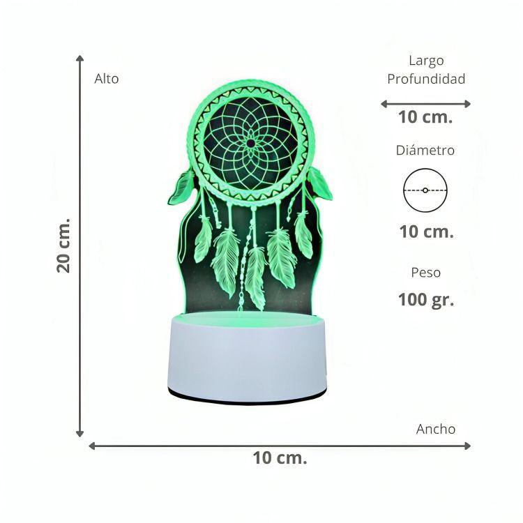 Lámpara Led RGB visualización 3D Neto-4