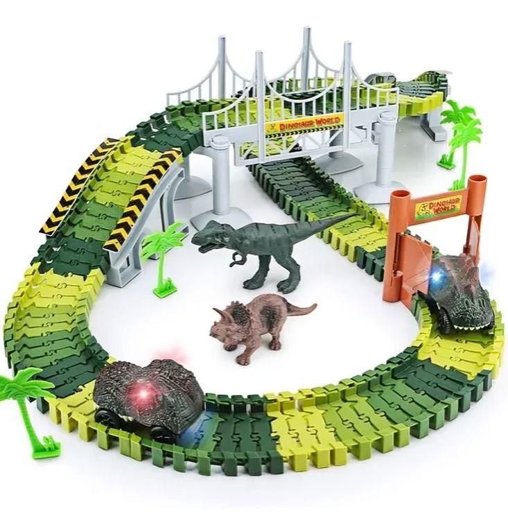 Pista Nueva De Dinosaurio verde-0