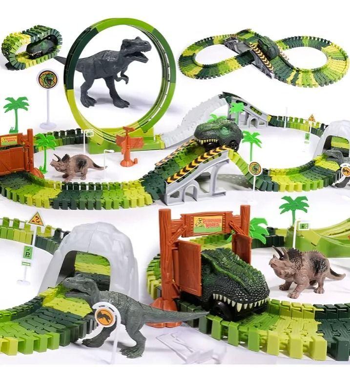 Pista Nueva De Dinosaurio verde-1