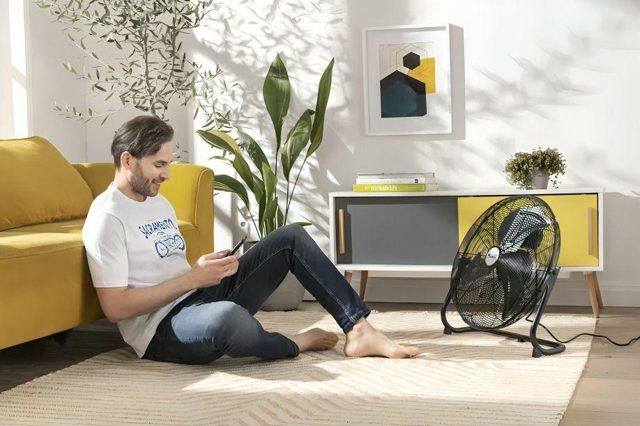 Ventilador Industrial Piso 20 pulgadas FE-50 Negro  Kendal-3