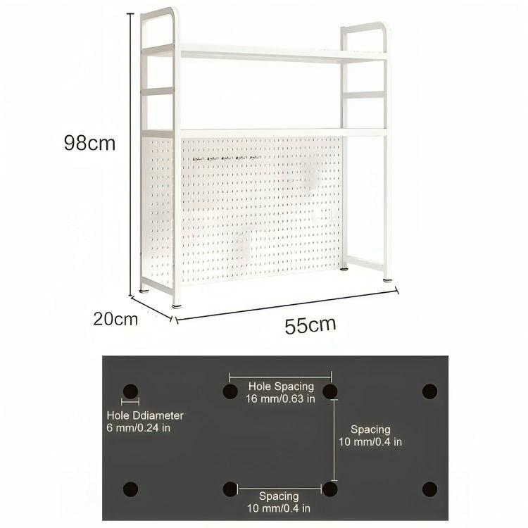 Rack Estante Organizador De Escritorio 2 Niveles 55x98x20-2