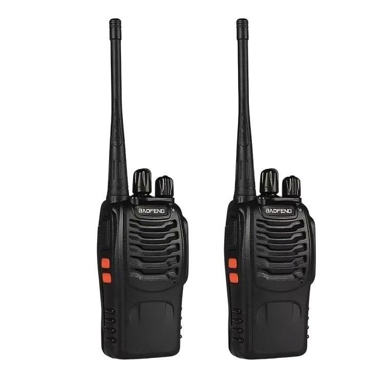 Pack 2 Radio Transmisor Walkie Talkie Bf-888s Manos Libres-0