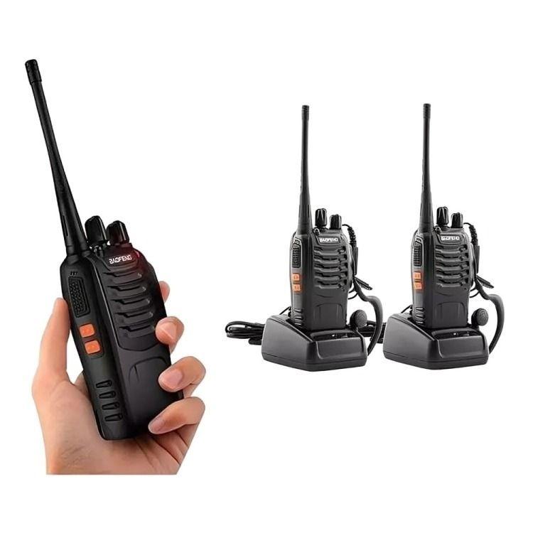 Pack 2 Radio Transmisor Walkie Talkie Bf-888s Manos Libres-2