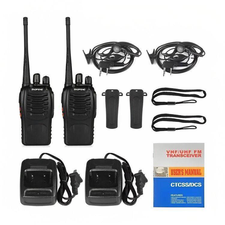 Pack 2 Radio Transmisor Walkie Talkie Bf-888s Manos Libres-3