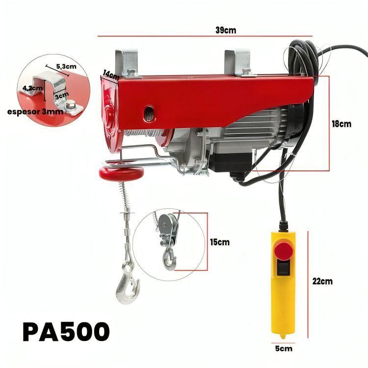 Tecle Eléctrico De Levante Hasta 500 Kgs 220v 12m-2