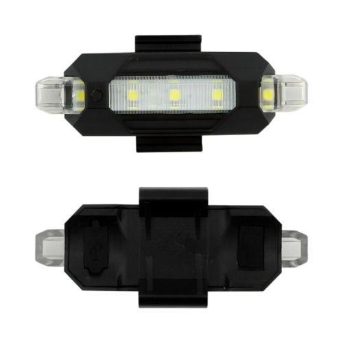 LUZ BICI DELANTERA 5 LED BLANCA 4 EFECTOS RECARGABLE CON USB -3