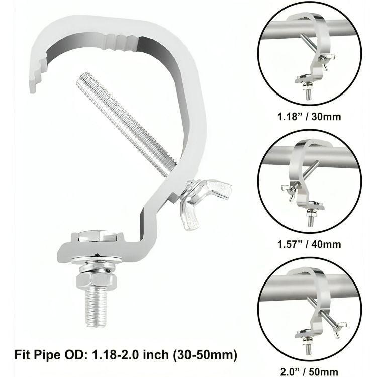 Clamp Soporte Abrazadera De Aluminio Para Ilumincacion-2
