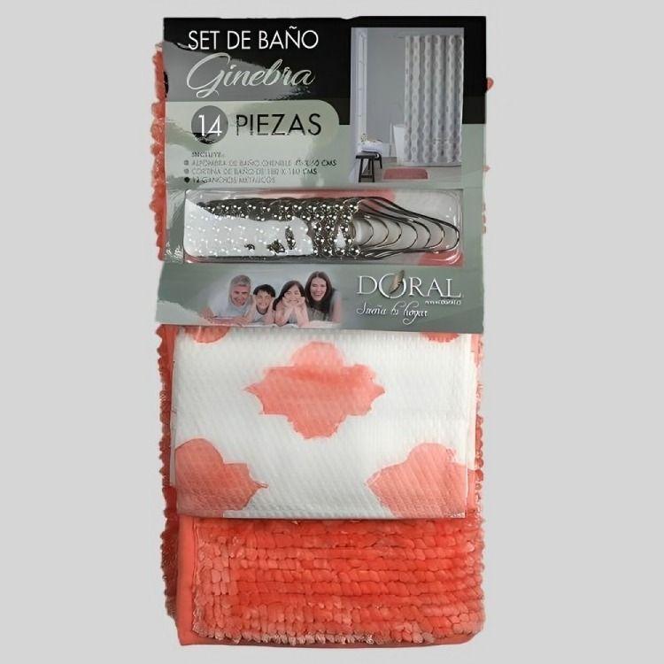 Set de Baño 14 Piezas Ginebra / Silueta Coral – Doral-1