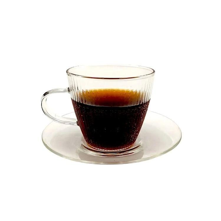 SET 4 TAZAS C/PLATO ESPRESSO GLASSO-2