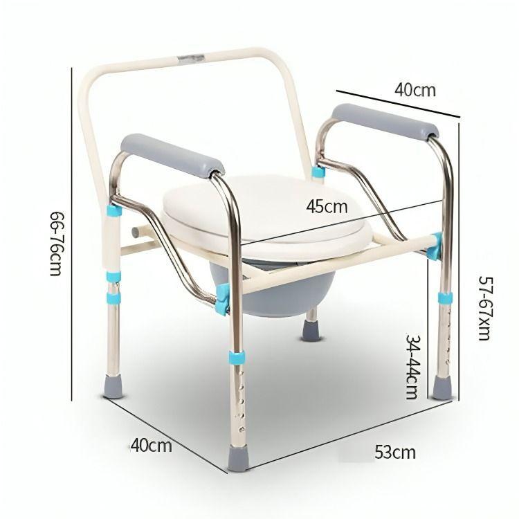 Baño Inodoro W.c Portátil Plegable Silla Ducha Color -3