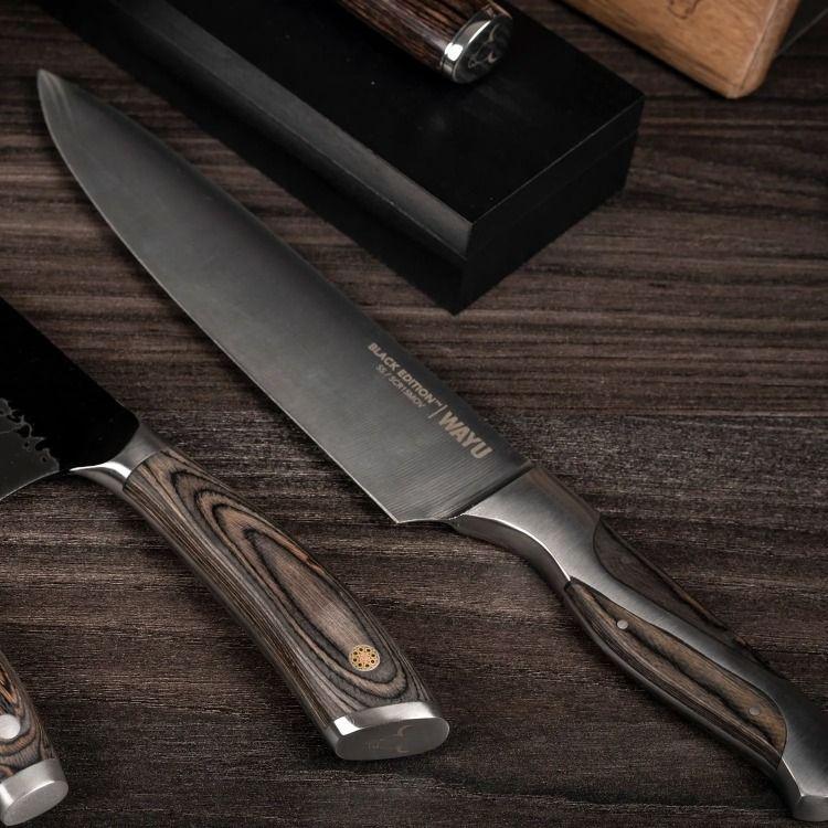 CUCHILLO CHEF 8 PULG. BLACK EDITION WAYU-4
