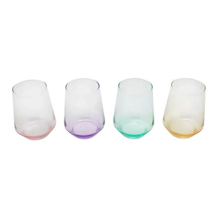 Set De 4 Vasos Glasso Fondo Color -1
