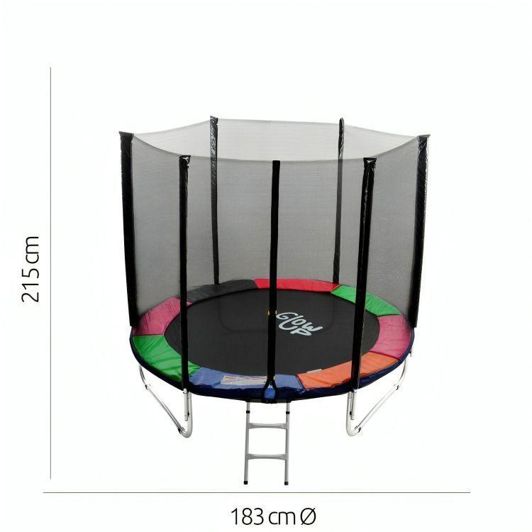 Cama Elástica + Malla y Escalera 6ft  GlowUp R3331-3