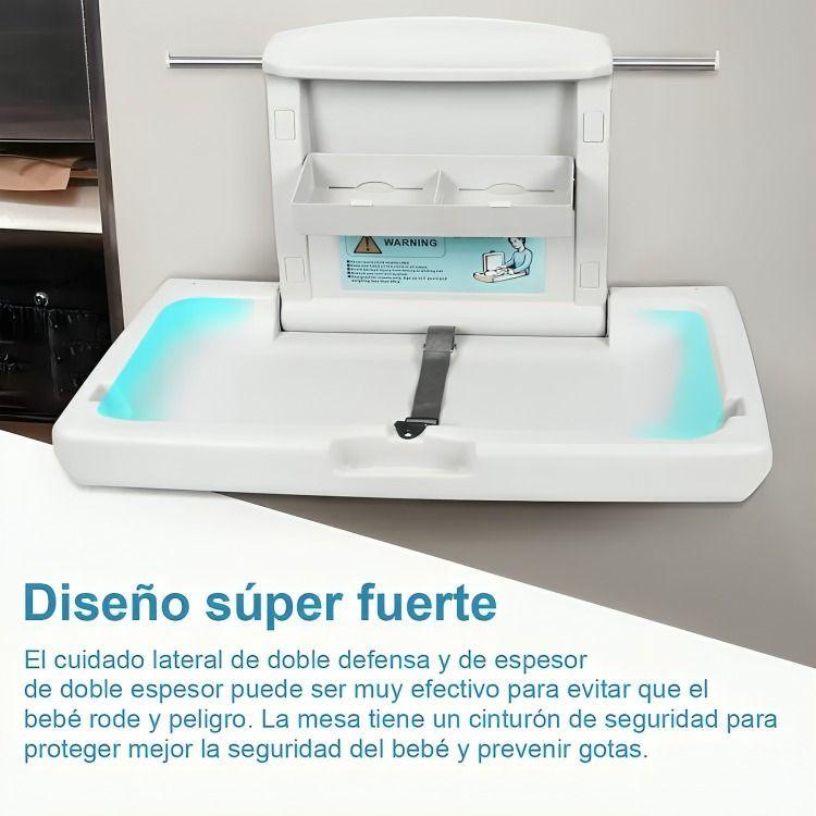 Mudador Cambiador Plegable Para Bebe Horizontal Baño Público-2