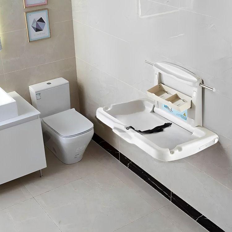 Mudador Cambiador Plegable Para Bebe Horizontal Baño Público-3