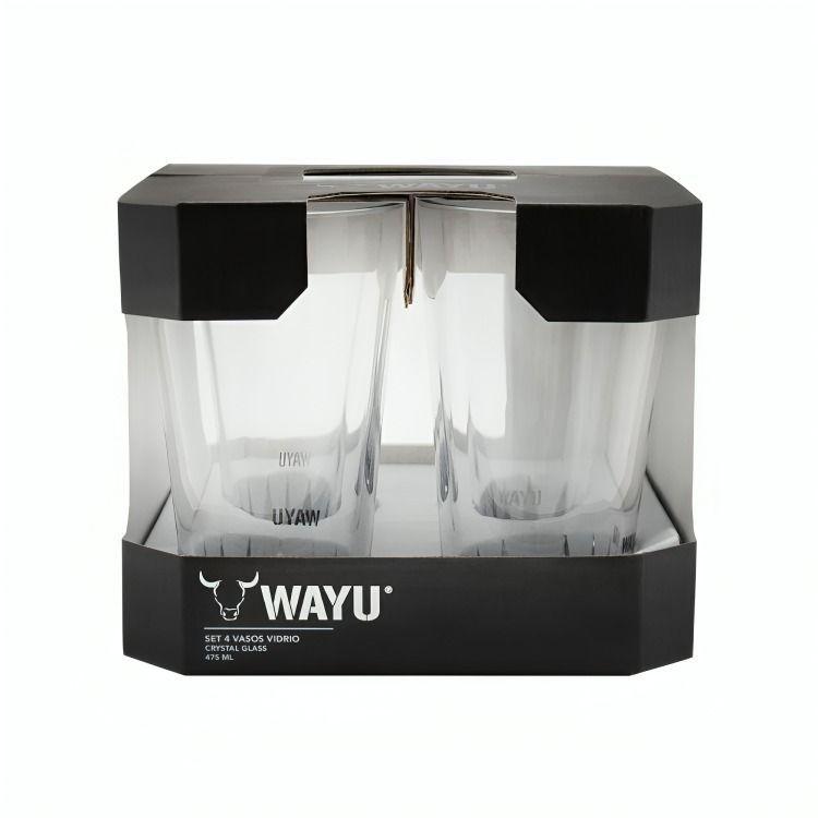 SET 4 VASOS VIDRIO WAYU-2