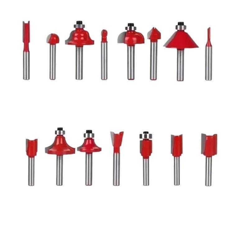 Brocas Fresas Madera Router 15 Pcs 6.35mm 1/4-2
