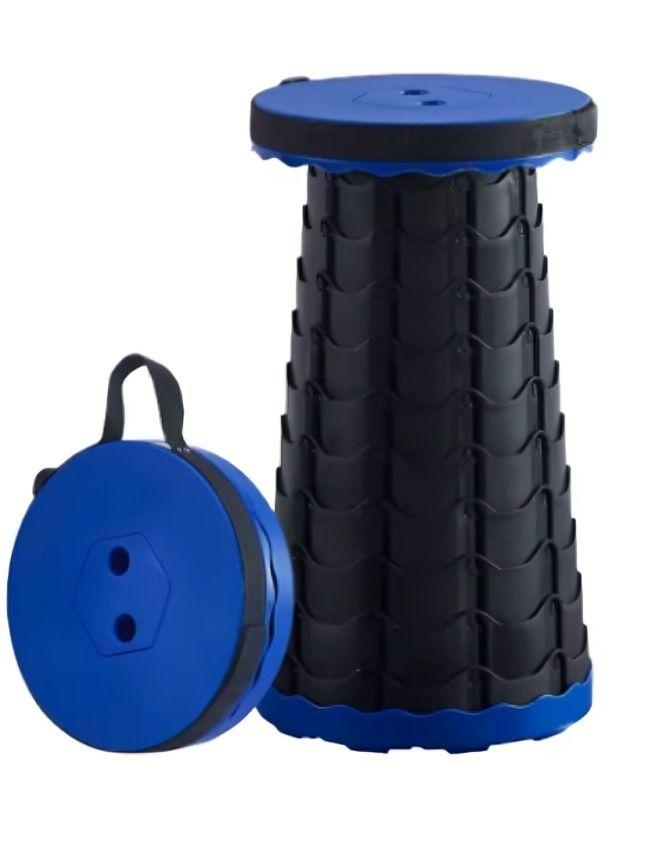 Taburete plegable Silla retractil AZUL-0