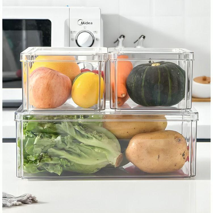 Organizador Refrigerador Cocina Set 7 Contenedores Con Tapa-2
