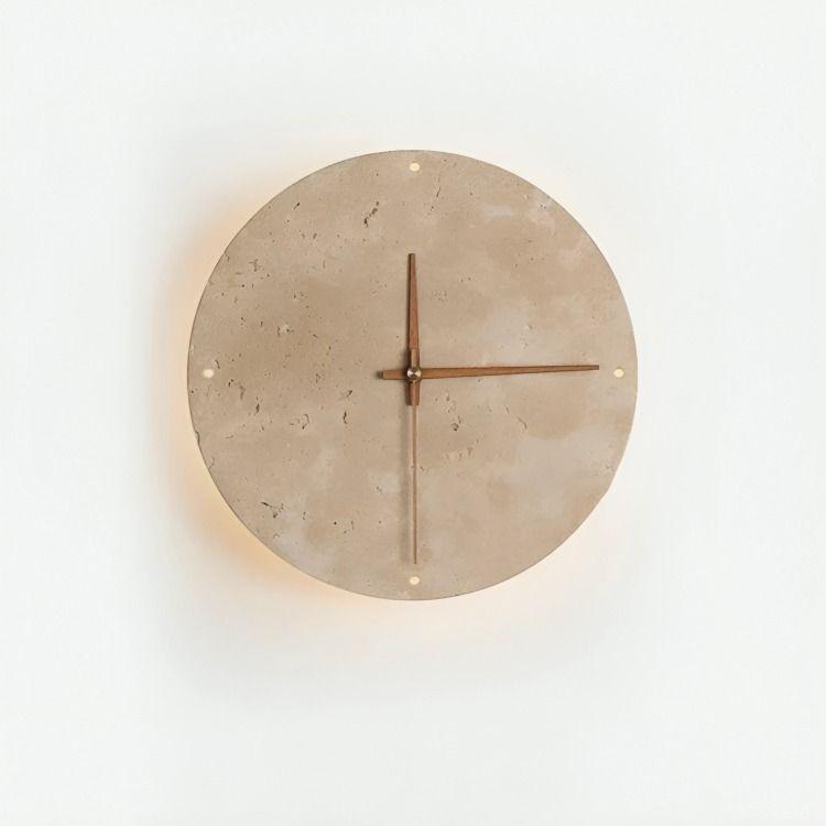 Reloj de Pared LED de Piedra Natural con Estilo Premium-1