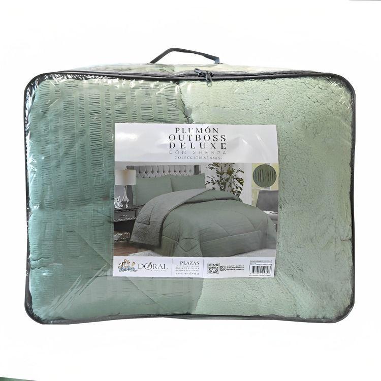 Plumón Outboss Deluxe 1,5 Plazas / Sherpa Verde – Doral  -0