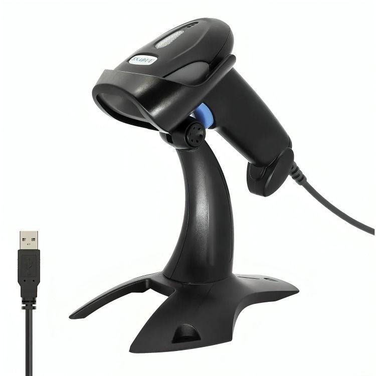 Lector Codigo De Barra Laser Usb Con Base-2