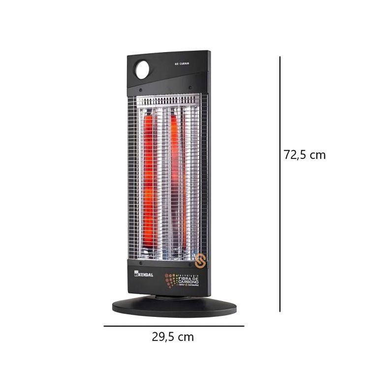 CALEFACTOR CON EFECTO LUMINOSO  FIBRA CARBONO NSB120K5 NEGRA-1