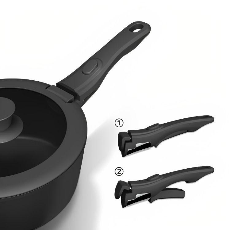 Batería de Cocina 11 Piezas Aluminio Forjado Snap-On Black-4