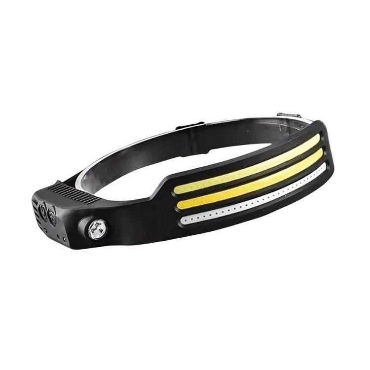 LINTERNA MINERO 1 LED Y BANDA 3 LED COB MOD.W689-3 LUZ BLANCA Y ROJA -1