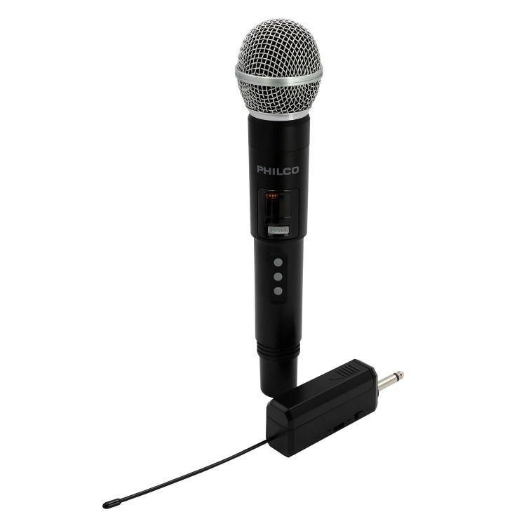 SET 2 MICROFONOS INAL. UHF PHILCO PRO RECARGABLES-0