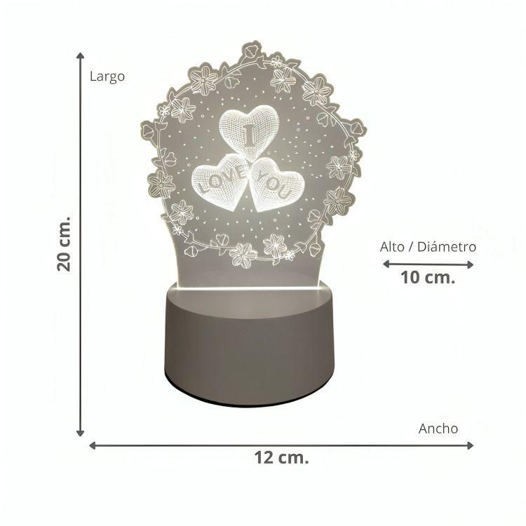 Lámpara LED De Mesa 3D USB Luz I Love You-2