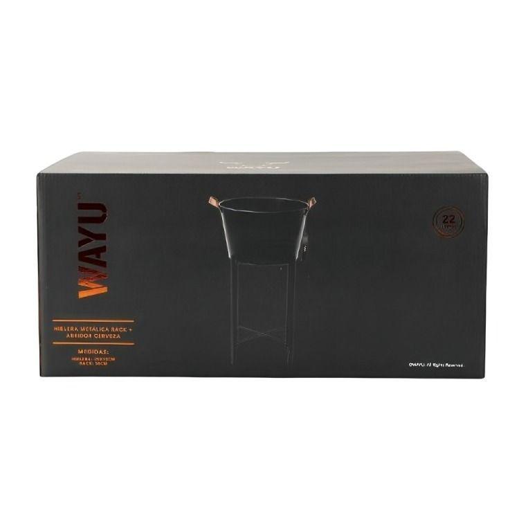 HIELERA METALICA RACK + ABRIDOR CERVEZA WAYU-3