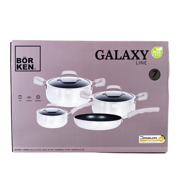 Bateria De Cocina 7 Piezas Galaxy Mocha Borken-3