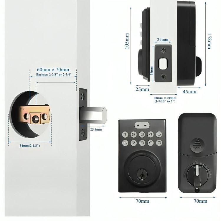 Cerradura Inteligente Para Puerta De Entrada Con Teclado-3